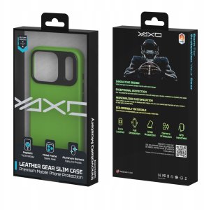 Yaxo Etui na telefon Leather Gear Slim Case MagSafe iPhone 17 Pro Tropic Green 6