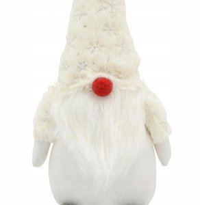 SKRZAT GNOM KRASNAL DEKORACYJNY BIAŁY 45CM 4