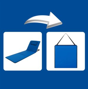 Memflow MATA PLAŻOWA SKŁADANA WYPOCZYNKOWA Z OPARCIEM LEŻAK REGULOWANY PLAŻOWY 4