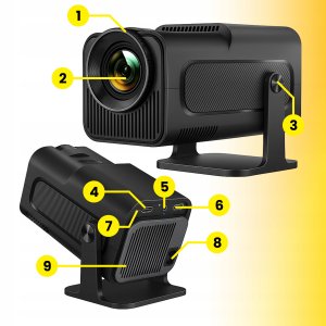 Projektor Zenwire PROJEKTOR RZUTNIK 4K ANDROID LED WIFI MINI PRZENOŚNY FULL HD HY320 USB JACK 5