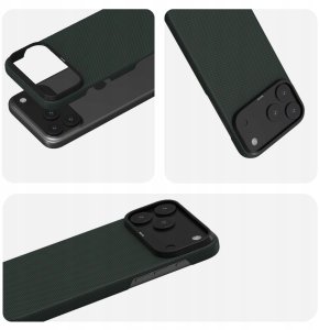 Yaxo Etui na telefon Aramid Fiber Ultra Slim Case MagSafe iPhone 17 Pro Max Tropic Green 6