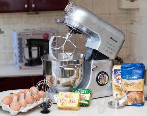 Robot kuchenny Germin Robot kuchenny mikser planetarny BERLINGER Mocny 1500W 5,5L 4 mieszadła 5