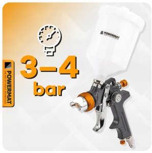 PISTOLET LAKIERNICZY DO MALOWANIA LAKIEROWANIA HVLP 1,4 MM ZBIORNIK 600 ML 3