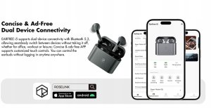 Rose Technics (ROSESELSA) EARFREE i5 - black - Słuchawki TWS 5