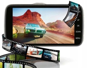 REJESTRATOR JAZDY KAMERA FULL HD PRZÓD TYŁ COFANIA WIDEOREJESTRATOR WIDEO 9