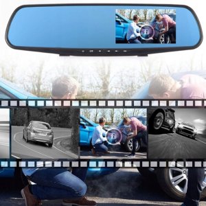 Wideorejestrator samochodowy kamera cofania w lusterku full hd przód tył 12