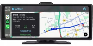 Radio samochodowe Canva MONITOR SAMOCHODOWY 10" CARPLAY ANDROID AUTO + KAMERA COFANIA + 2 UCHWYTY 2
