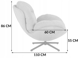 Mebel Elite Fotel wypoczynkowy Milo taupe velvet 3D obrotowy stylowy do salonu 13