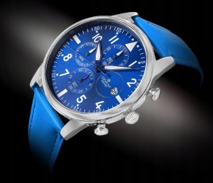 Zegarek Giewont Zegarek Męski Chronograph Sapphire Niebieski GW5630-A5 2