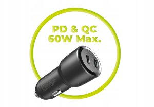 Ładowarka Mobile Origin Car Charger 60W 2 USB-C, CA11 8