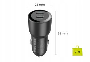 Ładowarka Mobile Origin Car Charger 60W 2 USB-C, CA11 9