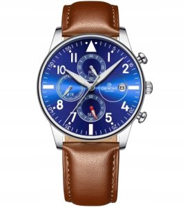 Zegarek Giewont Zegarek Męski Chronograph Sapphire Brązowo-Niebieski GW5630-A6 4
