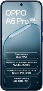 Smartfon Oppo A6 Pro 5G 8/256GB Niebieski  (110010349340) 2