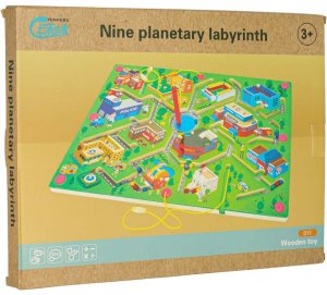 Eddy Toys Gra labirynt magnetyczna planszowa drewniana do podróży duże miasto 2 graczy Kik Sp. z o. o. Sp. k. 9