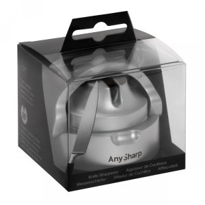 AnySharp Ostrzałka Classic Evo Silver do Noży Kuchennych, Wielofunkcyjna i 7