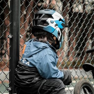 RockBros Kask rowerowy TS-61 10110061002 dziecięcy z odpinaną szczęką rozmiar M (54-57) - niebieski 4