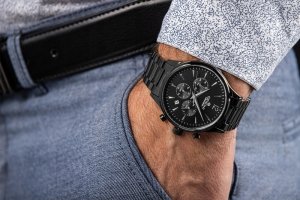 Zegarek Giewont Zegarek Męski Chronograph Sapphire Czarny GW6310-B1 3