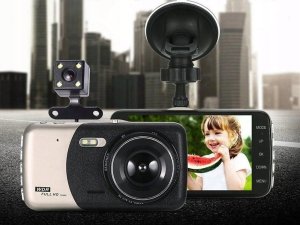REJESTRATOR DO SAMOCHODU JAZDY KAMERA COFANIA HD PRZÓD TYŁ EKRAN 4 LCD 10