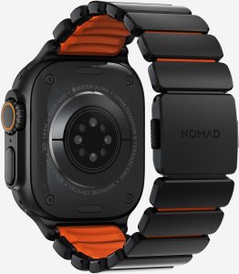 Nomad Goods Inc. Stratos Band - titanowa bransoleta do Apple Watch 49mm z FKM (black titanium, ultra orange FKM) 4