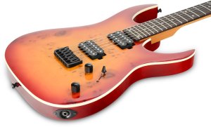 Golden Guitar Gitara elektryczna superstrat Strat3 - wiśnia one size 12