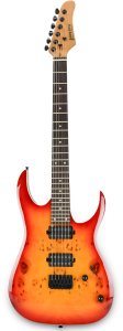 Golden Guitar Gitara elektryczna superstrat Strat3 - wiśnia one size 3