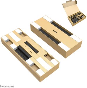 Neomounts FL55-975BL1 stojak do multimediów Czarny Płaski panel Karta multimedialna/wózek multimedialny 14