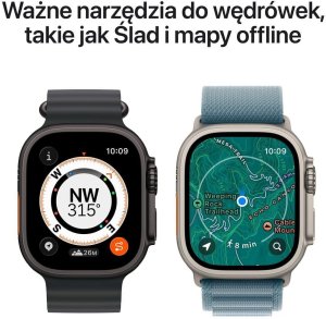 Smartwatch Apple Watch Ultra 3 GPS + Cellular 49mm Black Titanium / Titanium Milanese Loop L Czarny  (MF1T4QP/A) 5