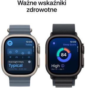 Smartwatch Apple Watch Ultra 3 GPS + Cellular 49mm Black Titanium / Titanium Milanese Loop L Czarny  (MF1T4QP/A) 6