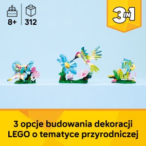 LEGO Creator 3 w 1 Dzikie zwierzęta: kolorowy koliber (31384) 3