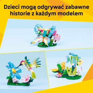 LEGO Creator 3 w 1 Dzikie zwierzęta: kolorowy koliber (31384) 4