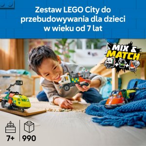 LEGO City Zestaw z samolotem, ciężarówką serwisową i poduszkowcem (60505) 3