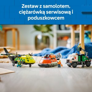LEGO City Zestaw z samolotem, ciężarówką serwisową i poduszkowcem (60505) 4