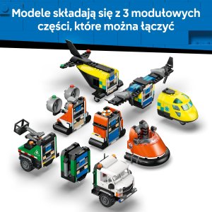 LEGO City Zestaw z samolotem, ciężarówką serwisową i poduszkowcem (60505) 5