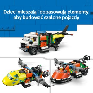 LEGO City Zestaw z samolotem, ciężarówką serwisową i poduszkowcem (60505) 6