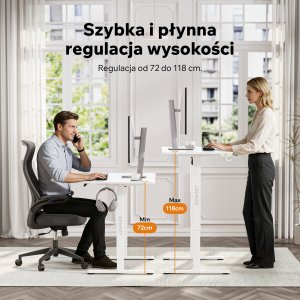 Biurko SENSE7  Rama biurka elektrycznego Nojo Light Biała 3