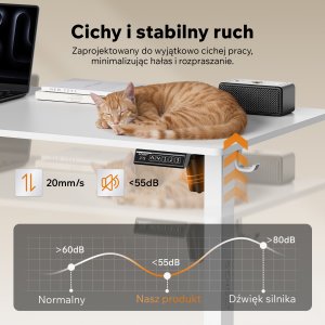 Biurko SENSE7  Rama biurka elektrycznego Nojo Light Biała 5