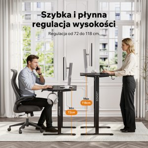 Biurko SENSE7 Rama biurka elektrycznego Nojo Light Czarna 3