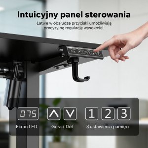 Biurko SENSE7 Rama biurka elektrycznego Nojo Light Czarna 4
