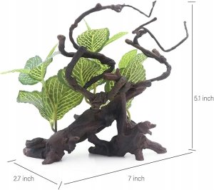 Terra Natura Aqua Natura,  roślina, do dekoracji akwarium, kompozycja na korzeniu, plastikowa, 12-31 cm , różne rodzaje roślin 4