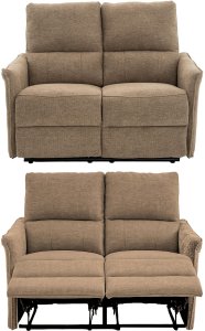 Sofa wypoczynkowa rozkładana dwuosobowa fotel TIMO DUO szenil brązowa 2
