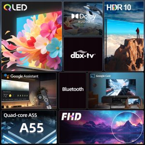 Telewizor CHiQ L32QST TV 32", QLED, Full HD, Google TV, Frameless, Dolby Audio, dbx-tv, HDR 10 2