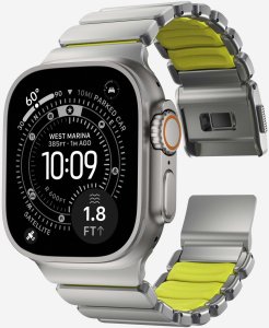 NOMAD Stratos Band - tytanowa bransoleta do Apple Watch 49mm z FKM (natural titanium, volt FKM) 5