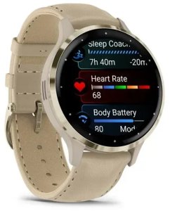Garmin 010-02785-55 smartwatch / zegarek sportowy 3,05 cm (1.2") AMOLED 41 mm Cyfrowy 390 x 390 px Ekran dotykowy Złoto Wi-Fi GPS 3