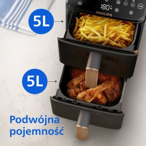 Frytkownica beztłuszczowa Philips Ovi Dual Basket NA462/70 18