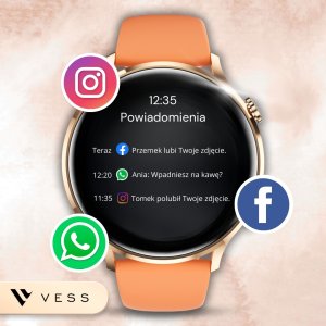 SMARTWATCH DAMSKI ZEGAREK WODOODPORNY PL MENU ROZMOWY SMART WATCH + 4 PASKI 11