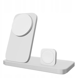 Ładowarka Nomad NOMAD Stand One Max - bezprzewodowa ładowarka Qi2, 25W do trzech urządzeń kompatybilna z MagSafe, 4 gen. (silver) 5