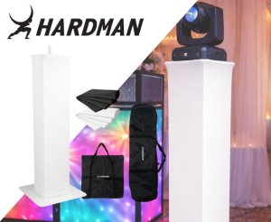 Hardman Biały totem 100-175cm PTS23W statyw sceniczny Dj z akcesoriami one size 2