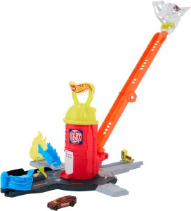 Mattel Hot Wheels City Zestaw Super Straż Pożarna Remiza + tor (JHL95) 4