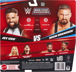 Figurka Mattel WWE Main Event Showdown Jey Uso vs Bron Breakker 2-pak (JHJ57) 6