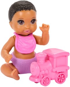 Lalka Barbie Mattel Skipper: Klub opiekunek - zestaw z bobasem i krzesełkiem do karmienia (JJB45) 5